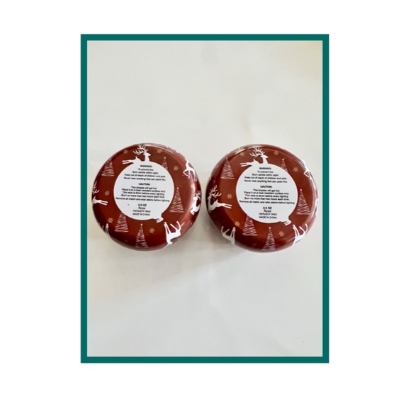SOY CHRISTMAS CANDLE BUNDLE OF 2 HOLIDAY SCENT IN TIN - Picture 3 of 4